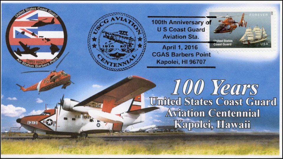 2016, US Coast Guard, Aviation Centennial, Pictorial, Kapolei HI, 16-115 - Image 1 of 1