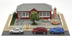 Bachmann N Scale 55-7307 "SchoolHouse/Playground" Diorama Fully Assembled - Picture 1 of 5