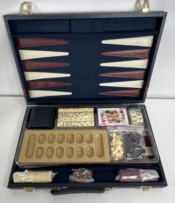 Vintage Cardinal Combination Game Set Domino Chess Checkers Backgammon - Image 1 of 4