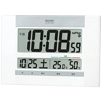Seiko Clock Wall Clock/Table Clock, Radio-controlled, Digital, Calendar, Comfort - Image 1 of 4