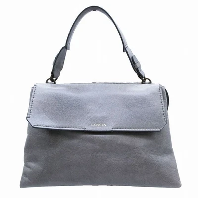 Bolso de hombro de cuero Lanvin de 2 vías bandolera de mano gris IVA incluido Foto 1 de 4