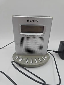 ALARM CLOCK RADIO SONY ICF-C713L SLIVER All Working  - Picture 1 of 13