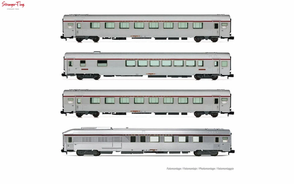 Arnold SNCF TEE Jules Verne Coach Set (4) IV 1:160 Scale, N Scale - Image 1 of 1