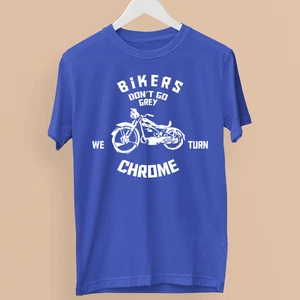 Biker Dont Go Grau Wir Drehen Chrom T-Shirt Motorrad Fahrer Biker Geschenk - Imagen 1 de 24