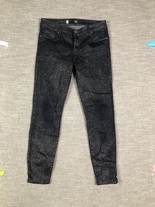 KUT from the Kloth Jeans Womens 4 Black Connie Ankle Skinny Zip Hem Stretch - Picture 1 of 13