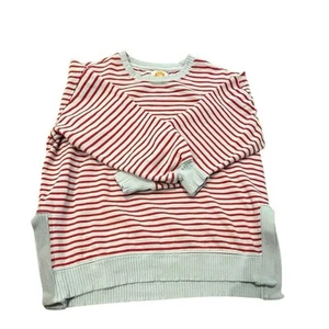 C&C California Striped Pullover Sweatshirt | Size L | Red & Light Blue - Picture 1 of 6