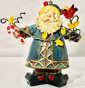 DISEÑADOR NAVIDAD Árbol Adorno Jim Shore Heartwood Creek ARTE POPULAR SANTA CLAUS - Imagen 1 de 6