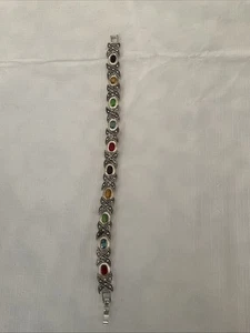 VINTAGE EINZIGARTIGES HANDGEFERTIGTES SILBER KETTENARMBAND 25 GRAMM - Bild 1 von 11