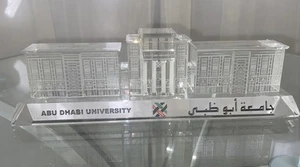 ABU DHABI UNIVERSITY UNITED ARAB EMIRATES Kristall Figur Statue RAR!! - Bild 1 von 24