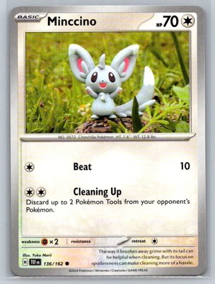 Minccino #136/162 SV05: Temporal Forces Common - Pokemon Cards F7 - Image 1 of 2