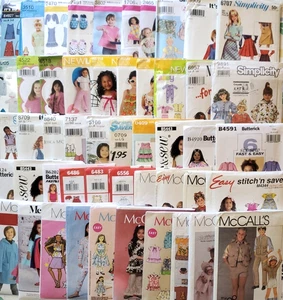 Lot of 50 Uncut Sewing Patterns Simplicity McCalls Butterick Girls Boys children - Picture 1 of 11
