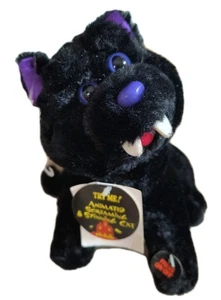 Peluche animado vintage Dan Dee gato negro gritando giratorio Halloween nuevo con etiquetas 2009 - Imagen 1 de 6