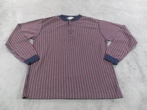 Vintage LL Bean Shirt Mens Medium Henley Long Sleeve Made USA 90s - Picture 1 of 11