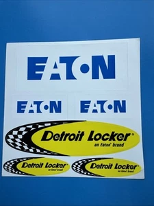 EATON / Detroit Spind - 5 Zoll quadratisches Blatt mit 6 AUFKLEBERN / AUFKLEBERN - Bild 1 von 2