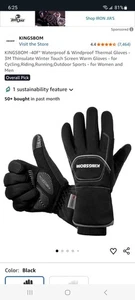 KINGSBOM Med -40F° wasserdichte & winddichte Thermohandschuhe - 3M Thinsulate Winter - Bild 1 von 4