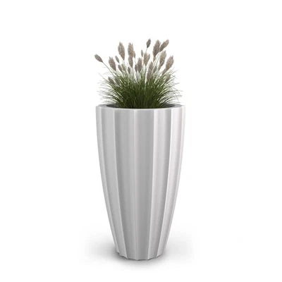 Inc. Sedona 28in Tall Planter - White - 16in Dia x 28in H - with 6.6 Gallon B... - Image 1 of 4