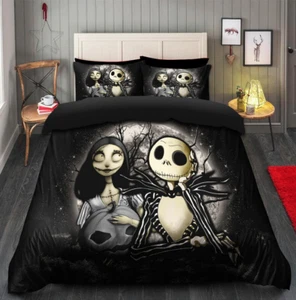 Jack And Sally Nightmare Before Christmas Moonlight Duvet Covers Set (4pcs) - Picture 1 of 1