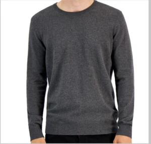 Alfani Men's Cotton/Nylon Charcoal Crewneck Sweater - Sz M - Imagen 1 de 1