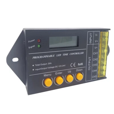 12-24V 5CH Time programable RGB LED strip Controller TC420SJ TC420 Total Out 20A - Image 1 of 4