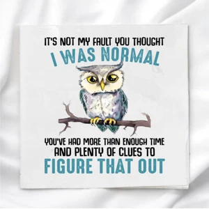 Lustige Eule Stoff Panel zum Quilten Nähen Basteln Quilt Block Quadrat FQ749612 - Bild 1 von 2