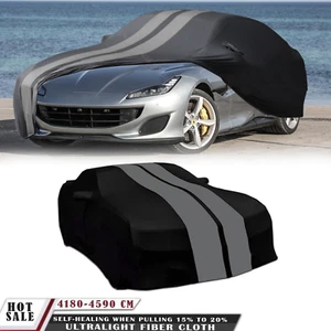 For Ferrari California T 348 Indoor Car Cover Satin Stretch Black/Grey - Picture 1 of 14