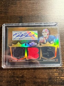 A116,487 - 2007 Topps Triple Threads Auto Relic Gold #13 Trent Edwards/9