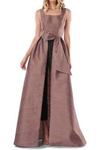 NEW Kay Unger Kimberly Kay Sleeveless Jacquard Jumpsuit Walk The Maxi Dress Sz 4 - Picture 1 of 7