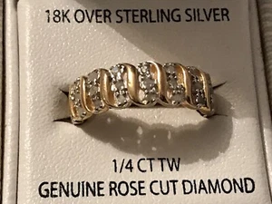 Victoria Townsend 18k über Sterlingsilber - 1/4 kt TW echter Rosendiamant Ring 8 - Bild 1 von 3