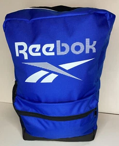 REEBOK TRAINING ESSENTIALS BACKPACK MEDIUM BLUE/BLACK/WHITE NEW NWT - Picture 1 of 12