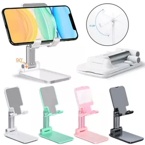 Portable Mobile Phone Stand Desktop Holder Table Desk Mount For iPhone iPad Tab - Picture 1 of 17