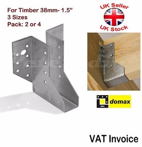 Heavy Duty Face Fix Joist Hangers Hanger for Timber 38mm - 1.5" Pack: 2 or 4 - Picture 1 of 4