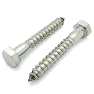 Tornillos de perno hexagonales de acero inoxidable 304 de 3/8" x 2-1/2", 10 unidades (BCP1149) - Imagen 1 de 1