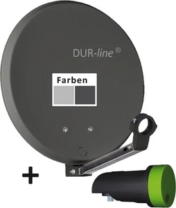 Set DUR-Line DSA 40 Aluminium Sat Schüssel für Camping / Balkon mit Inverto LNB - Afbeelding 1 van 3