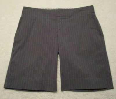 Pantalones cortos GAP elásticos grises a rayas de algodón hasta tiro bajo - talla 6 Foto 1 de 4