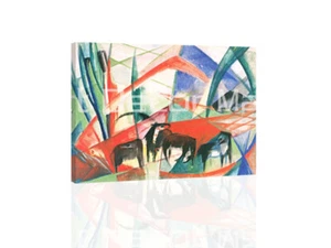 Landscape With Black horses - - CANVAS OR PRINT WALL ART - Picture 1 of 2