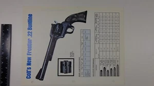 COLT NUEVO FRONTIER .22 PÁGINA DE ESPECIFICACIONES BUNTLINE, 2 LADOS - Imagen 1 de 2