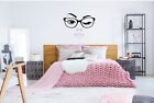Lady Face Glasses Silhouette Wall Decal Wall Sticker Gift Sale Year End Deals