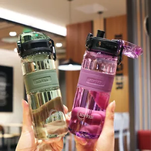 Water Bottle Sports Leakproof Plastic Fitness Gym Outdoor Kids 500ml Portable - Picture 1 of 10