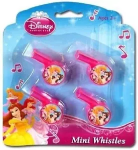 Disney Princess 4 pc pack Mini Whistle Party Favors~ 3 Packs - Picture 1 of 1