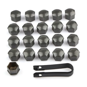 20x CACHE ECROU 17mm BOULON DE ROUE CAPUCHON Voiture Universel Gris - Picture 1 of 4