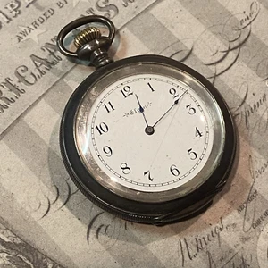 Elgin Pocket Watch 6 Size GRADE 206 - 7 Jewels STERLING SILVER - 4U2FIX c. 1900 - Picture 1 of 10