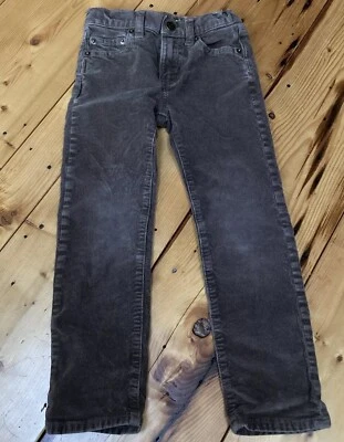 Pantalones de mezclilla CREWCUTS 5 STRETCH de pana G7599 5 bolsillos marrón ajustable cremallera a presión Foto 1 de 4