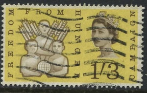 GB QEII 1963 1/3d Freedom from Hunger phosphor used (40) - Picture 1 of 1