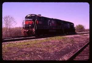 Railroad Slide - Delaware & Hudson #650 #604 Locomotives 1986 Vintage Train - Picture 1 of 1