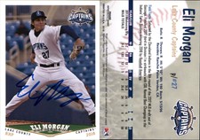 Eli Morgan Signed 2018 Grandstand Lake County Captains #NNO Card Auto AU