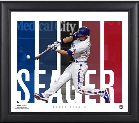 Corey Seager Texas Rangers Framed 15" x 17" Player Panel Collage Cover