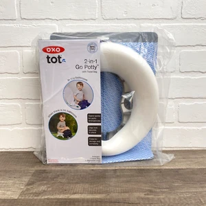 Sedile vasino OXO Tot 2 in 1 con borsa da viaggio grigio standalone o sopra sedile wc - Foto 1 di 5