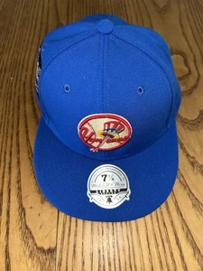 NEW YORK YANKEES MLB MITCHELL & NESS TOPPS RETRO MEN'S FITTED HAT SIZE 7 1/8 - Picture 1 of 8