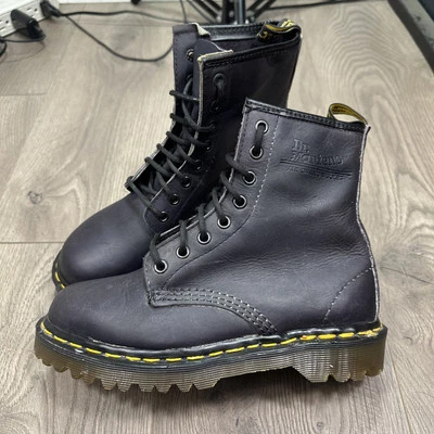 Винтажные 90-х Dr Martens 1460 кожи фиолетовый ботинки сделано в Англии размер Великобритании 4 США 6 - Изображение 1 из 4