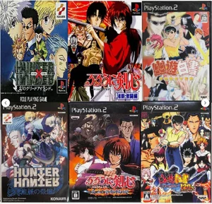 Hunter x Hunter & Rurouni Kenshin & Yu Yu Hakusho SONY PS 1 & 2 6 set - Picture 1 of 11